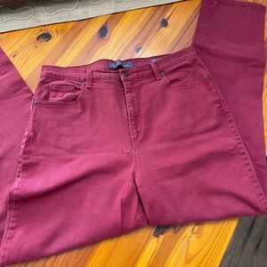 Gloria Vanderbilt Red Denim Jeans. Size 16